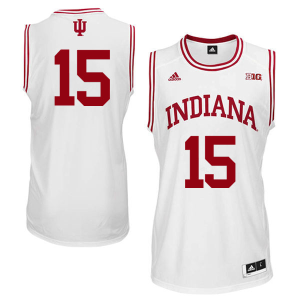 Men Indiana Hoosiers #15 Zach McRoberts College Basketball Jerseys Sale-White